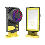 zkm Mobile Phone Cooler Cooling Pad Cold Wind Handle Fan Heat Sink For PUGB Phone yellow