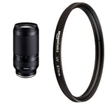 Tamron A047SF - Telephoto Lens - 70-300mm F/4.5-6.3 Di III RXD for Sony FE, Black & Amazon Basics UV Protection Filter - 67 mm