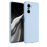kwmobile TPU Case Compatible with Xiaomi Poco F3 - Case Soft Slim Smooth Flexible Protective Phone Cover - Light Blue Matte