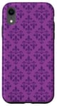 Coque pour iPhone XR Fleur de lys violet motif floral fleur de lys