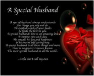 Personalised A Special Husband Poem Valentines Birthday Christmas Gift Present