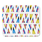 Mousepad Computer Notepad Office Bright Abstract Triangles Colorful Creative Digital Doodle Flower Fun Home School Game Player Computer Worker Inch