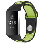 INF Fitbit Charge 3/4 Armband I Silikon Svart/lime - S