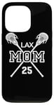Proud Love Lacrosse Mom #25 LAX Player Number 25 Fête des Mères Coque pour iPhone 13 Pro