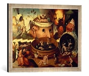 Kunst für Alle 'Encadré Image de Hieronymus Bosch Tondal Impression d'art dans Le Cadre de Haute qualité Photos Fait Main S Vision, 60 x 40 cm, Argent Raya