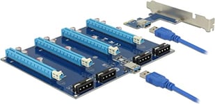 DeLOCK 41427 Internal PCIe, USB 3.0 Interface Card and Adapter – Interface Cards and Adapters (PCIe, PCIe, USB 3.0, Asmedia ASM1184e, Black, Blue, 0.8 Gbit/s, China)