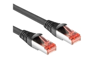 ACT Black 1.5 meter CAT6A U/FTP PVC high flexibility tangle-free patch cable snagless with RJ45 connectors