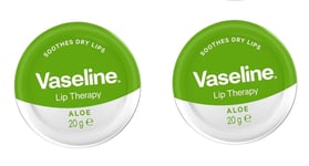 2x Vaseline Lip Therapy Aloe Vera Petroleum Jelly 20g