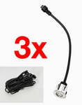 Tilläggsset 3 varmhvita spotlights 12V LED inkl 10m kabel. 7468-000