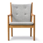 Fredericia Furniture - Wegner 1788 Lounge Chair Ek Oljad / Hallingdal 130 - Oljad ek - Träfärgad - Fåtöljer - Trä/Textilmaterial