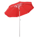 1.96m Arced Beach Umbrella 3-Angle Canopy with Aluminium Frame Bag