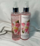 2 x YARDLEY English Rose Moisturising Fragrance Body Mist 200 ml