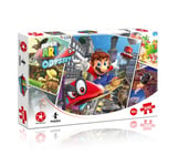 Winning Moves Super Mario Odyssey 500 Piece Jigsaw Puzzle Game, join Mario and Cappy in Cascade Kingdom to defeat Bowser and rescue Princess Peach, gift and toy for ages 8 plus