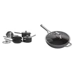 Ninja Foodi ZEROSTICK 5-Piece Pan Set, [C35000UK] Hard Anodised Aluminium,  Non-Stick, Induction Compatible, Dishwasher Safe