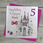 White Cotton Cards château de Princesse Happy Birthday to A Gorgeous Princesse 5 Cartes d'anniversaire Fait Main