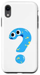 Coque pour iPhone XR Funny Blue Big Question Mark ? Grammaire et ponctuation