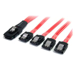 StarTech.com 1m Serial Attached SCSI SAS Cable - SFF-8087 to 4x Latching SATA SA