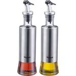Flaska med hällpip för olja/vinäger, 2-pack