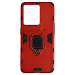 Oppo Reno 8 Pro 5G Hybrid Shockproof Case with Metallic Ring Stand Red