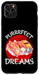 Coque pour iPhone 11 Pro Max Purrrfect Dreams Chat sushi endormi amusant pour homme, femme, enfant