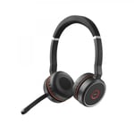 Jabra Evolve 75 MS Stereo Headset Head-band Bluetooth Black, Red