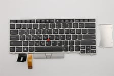 Lenovo ThinkPad T480s L380 L390 E480 E490 Keyboard Greek Silver Backlit 01YN433
