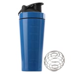 KAIYAN Stainless Steel Protein Shaker Cup, Protein Powder Shaker, 1L Large Capacity, Diet Shakes Mixing Bottle, Leak-proof Fitness Shaker, Training Water Bottle, To Go Drinking Cup, Blue