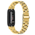 Armband för Fitbit Inspire 3 Rostfritt Stål 3 Pärlor Ersättningsarmband för Smartklocka - Perfet Gold