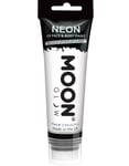 Hvit Neon UV/Blacklight Ansikt- og Kroppsmaling med Svamp 75 ml