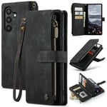 CaseMe Zipper Plånboksfodral Samsung Galaxy S24 Plus Svart