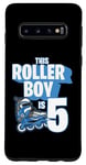 Coque pour Galaxy S10 Rollerblading Patin à roulettes pour enfant 5 ans Bleu