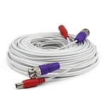 Swann 15m Security Extension Cable with BNC Connectors & Fire Rated UL Rating for DVR Security Cameras & Systems