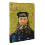 The Postman Joseph Roulin Vol.3 By Vincent Van Gogh Classic Painting Canvas Wall Art Print Ready to Hang, Framed Picture for Living Room Bedroom Home Office Décor, 24x16 Inch (60x40 cm)