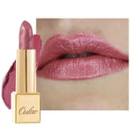 OULAC Pink Metallic Shine Lipstick Baby Pink Glitter Long Lasting Lipsticks H...