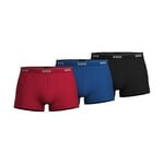 Hugo Boss Men's 3-pack Cotton Trunk3 ?????3? ? ???3 ???????paquete De 3 BaÃƒºles De AlgodÃƒ³n.????? ?? ?????? ?????3er Trunks, New Red/Blue/Black, XL UK