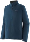 PATAGONIA 40500-LTBX M's R1 Daily Zip Neck Sweatshirt Men's Lagom Blue - Tidepool Blue X-Dye Size M