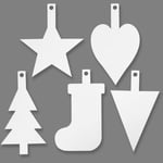 Creativ Pappersfigurer - Juldekorationer H: 23,5-26,5 cm B: 15,5-20,5 Vit 100 st 400 g