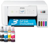 EPSON EcoTank ET-2876 All-in-One Wireless Inkjet Printer, White