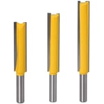 8mm Spårfräs, 3 st Extra Lång Rak Fräs Bits Set Trä Spårfräs Bits Set Rak Skärblad