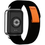 Nylonarmband för Xiaomi Redmi Watch 4 - Justerbart elastiskt armband - Rem för iWatch Mi Band 8 Pro - Bandtillbehör - Svart