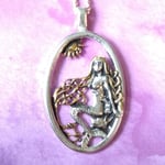 Albion Magic Mermaid Pendant Necklace for Untamed Independence Silver Gold Plate