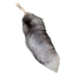 Plush räv svans nyckelring fluffig djur svans nyckelring 40cm djur svans - Perfekt A