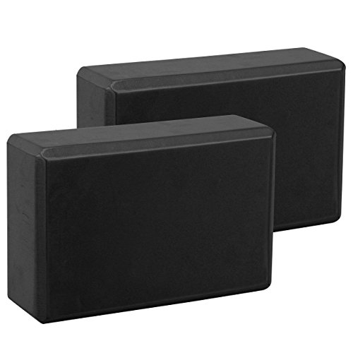 Lot De 2 Blocs De Yoga, 23 X 15 X 7,6 Cm, Briques D'exercice En Mousse Eva Haute Densite Ecologiques Et Bleus~p137958820