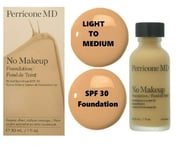 Perricone MD No Makeup Foundation SPF 30 - Light-Medium, 30ML  NON- GREASY