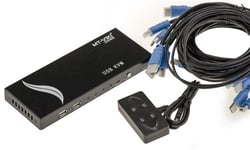 KALEA-INFORMATIQUE Boitier de partage KVM SWITCH AUTOMATIQUE pour 4 PC. Connexions HDMI et USB, contrôle à distance. Résolution supportée 4096x2160