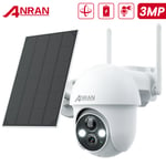ANRAN CCTV Camera Security Outdoor Wireless Solar Powered WIFI PT 2K Smart Home