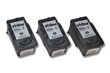vhbw 3x cartouche d'imprimante cartouche d'encre noir pour Canon Pixma MP282, MP499 comme PG-510, PG-510XL.