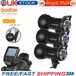 UK Godox 3*SK300II 300W 2.4G Wireless X System Flash Light Head+Xpro Trigger Kit