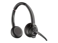 Poly Savi 8220 Office - Savi 8200 series - micro-casque - sur-oreille - DECT - sans fil - Suppresseur de bruit actif - noir - certifié Zoom