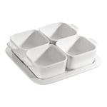 Staub Ceramique 5-pcs square Ceramic Appetiser set pure-white
